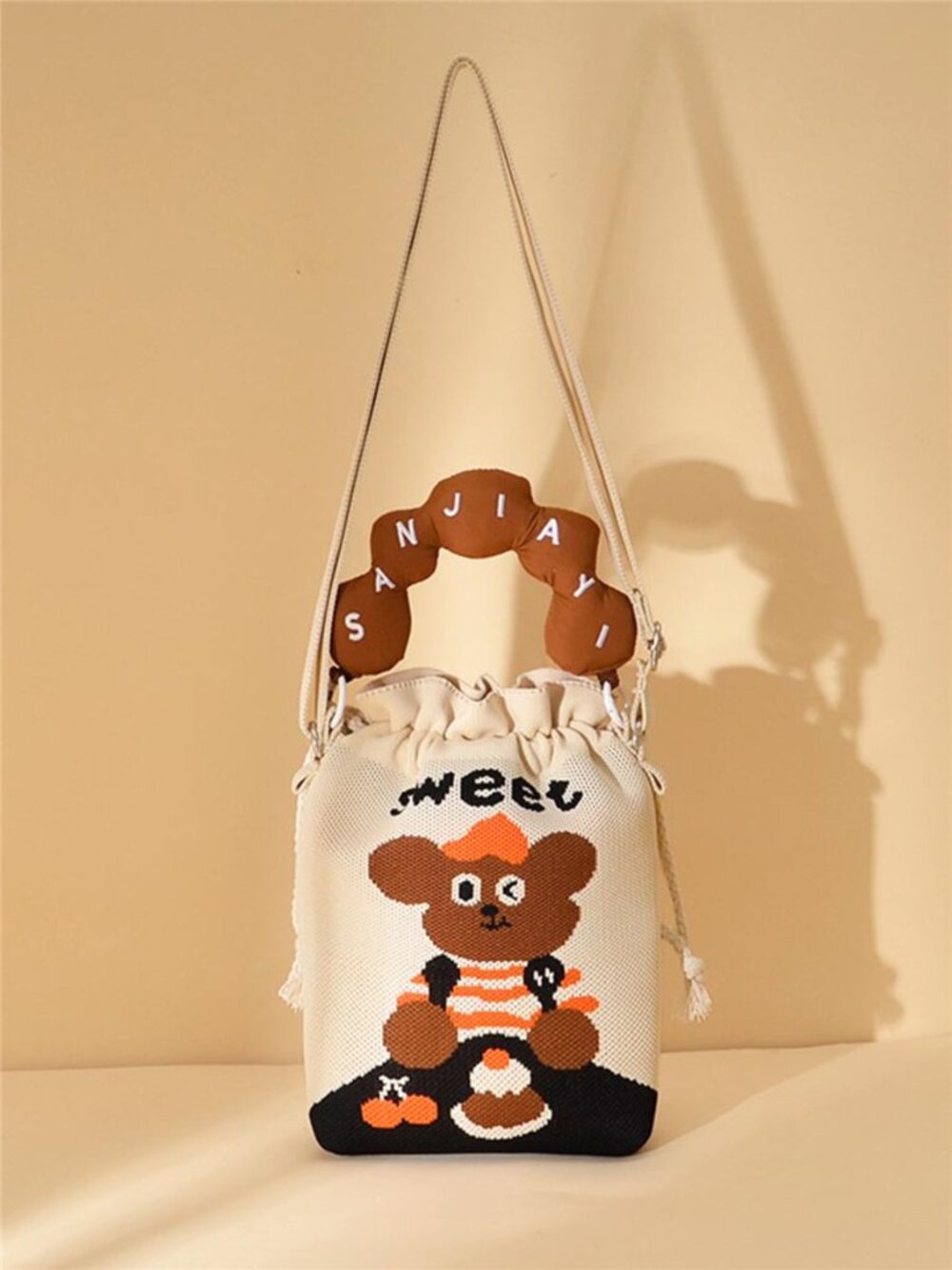 Drawstring Bucket Bag - Picture 2 of 9